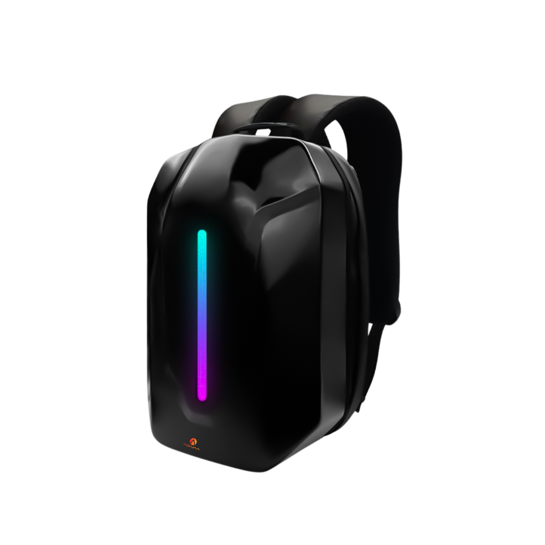 Glowpack Primum LED Backpack in black with customizable LED display screen