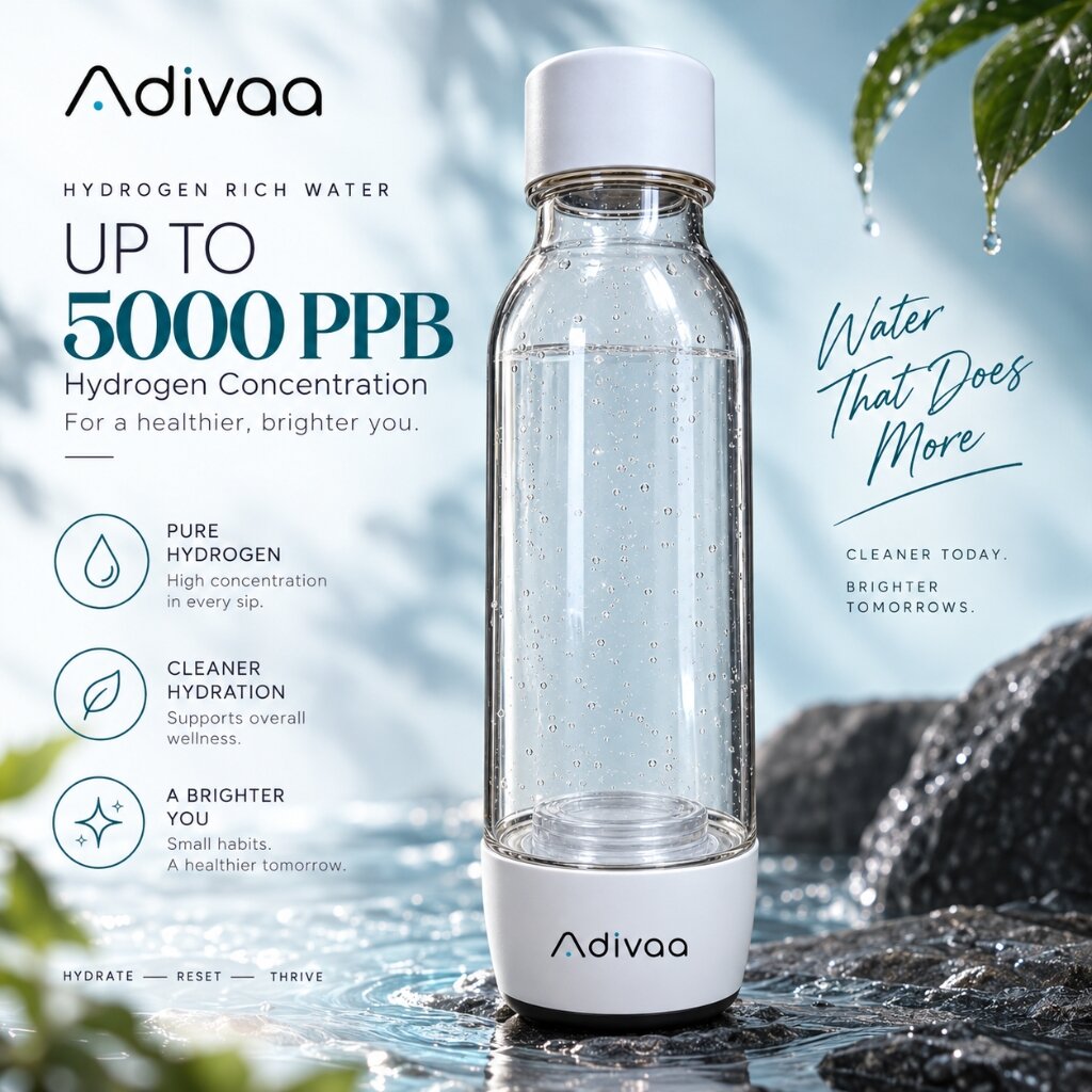 Up to 5000 PPB hydrogen concentration: pure hydrogen, cleaner hydration, a brighter you