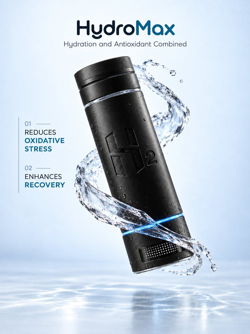 HydroMax, hydration and antioxidant combined: reduces oxidative stress, enhances recovery
